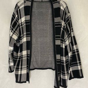 Black & White Sweater Cardigan 1 X